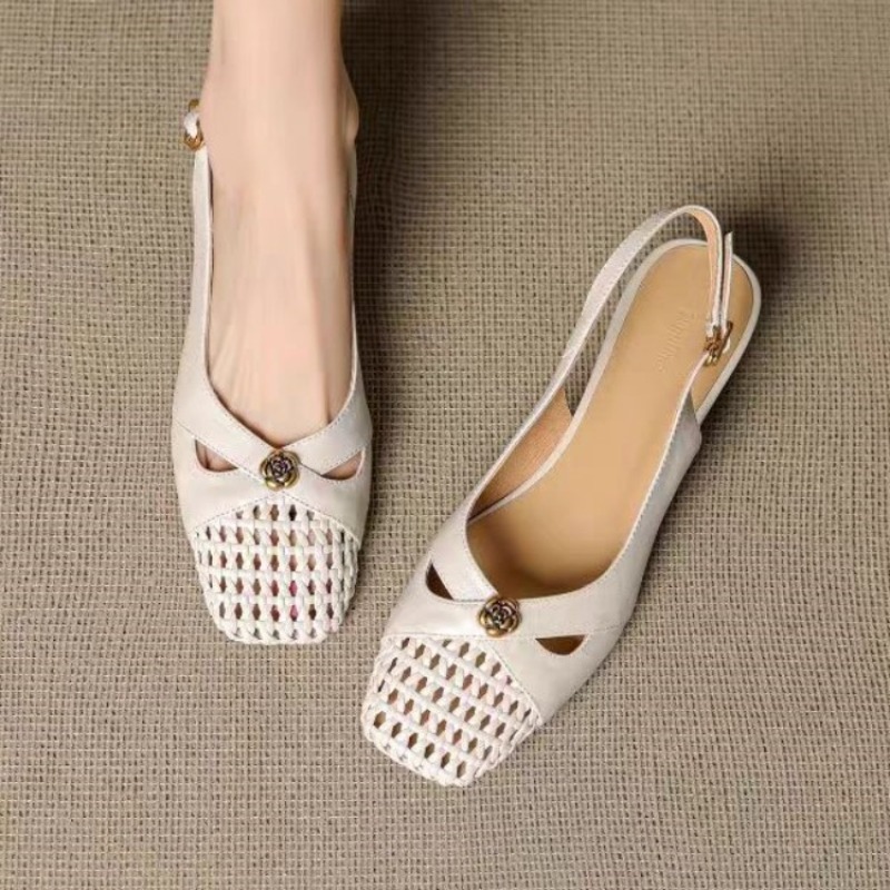 Women Shoes Sandals - Damskie sandały w stylu francuskim z