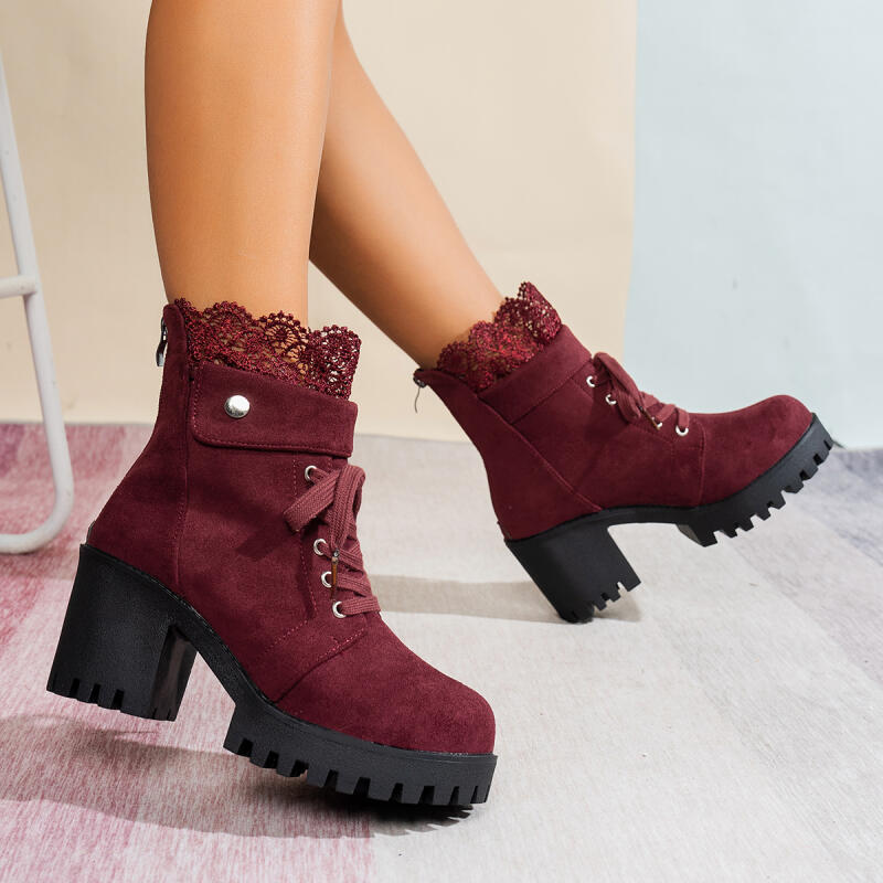 Women'S Shoes Red Bottoms - Seksowne botki na wysokim obcasie z