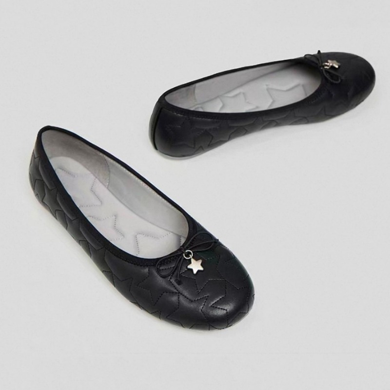 Women'S Shoes For Flat Feet - Baletki z kokardkami - Nowy styl