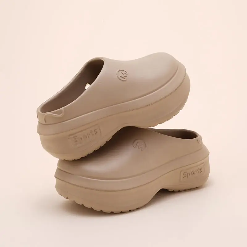 Cork Wedge Sandal - Damskie masywne sandały na platformie, chodaki,