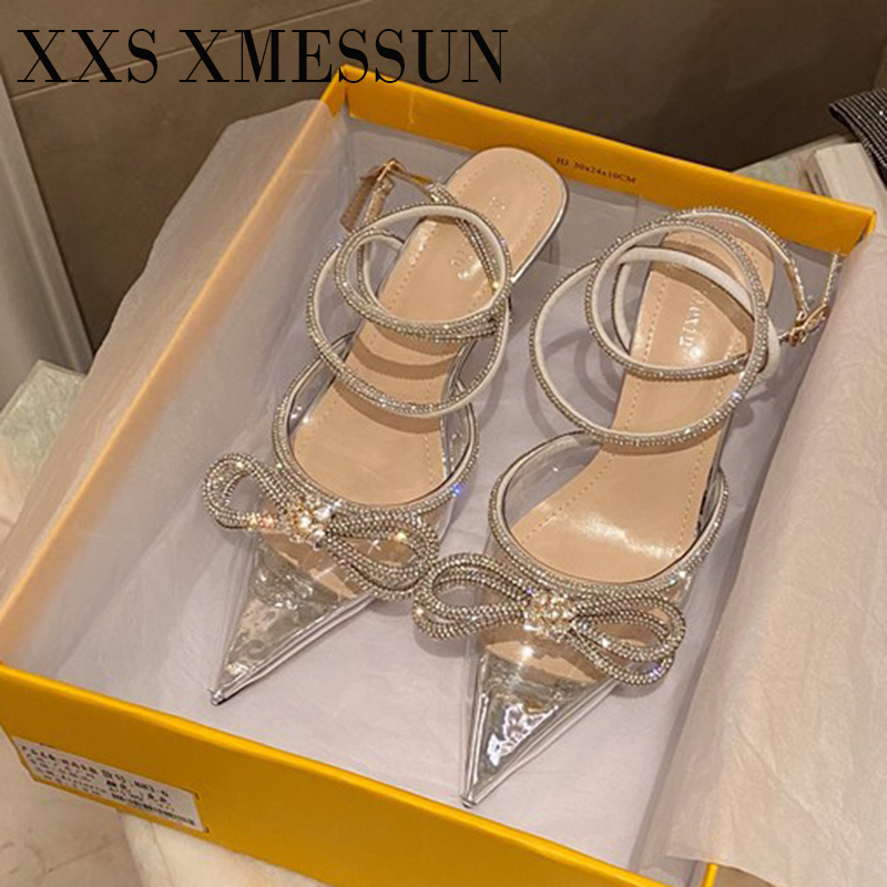 Rhinestone Sandal Women - XXS XMESSUN 2026 Nowe Modne Brokatowe