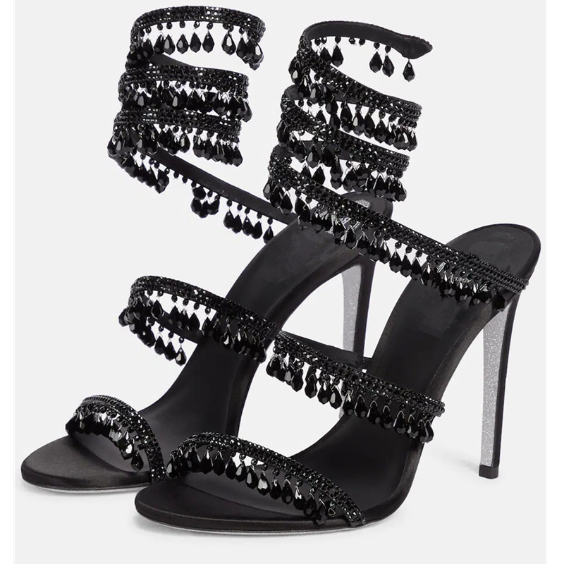 Seksowne zielone sandały na sz – Rhinestone Sandal Women recenzja i cena