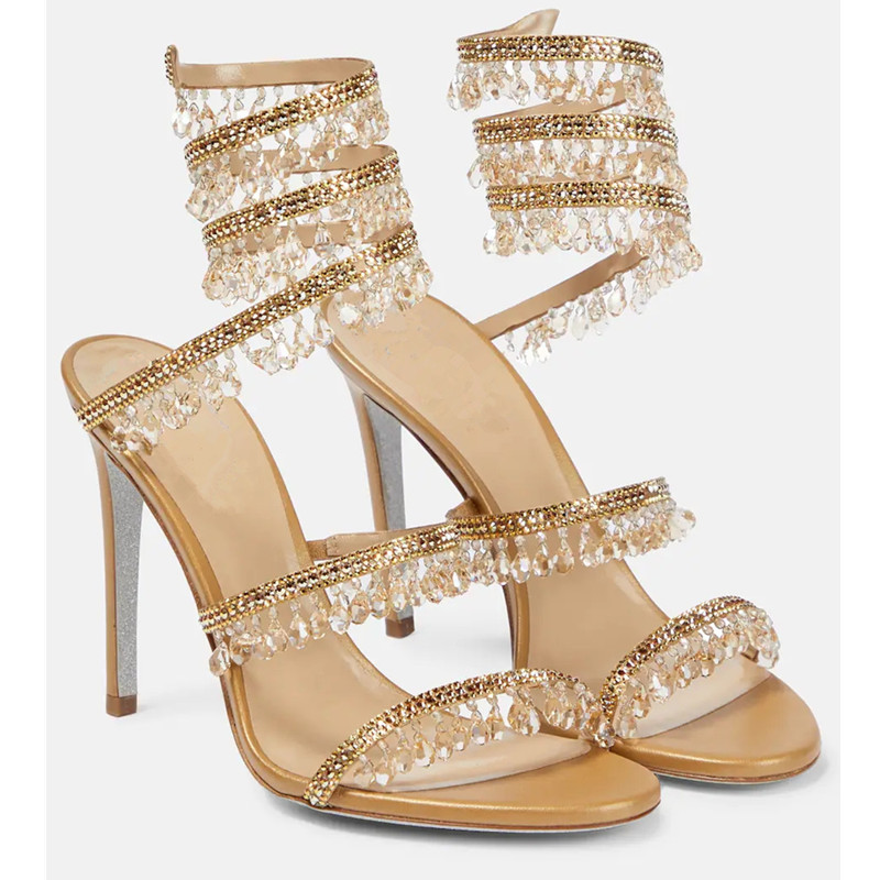 Seksowne zielone sandały na sz – Rhinestone Sandal Women recenzja i cena