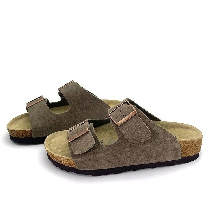 Modne zamszowe skórzane klapki – Cork Wedge Sandal recenzja i cena