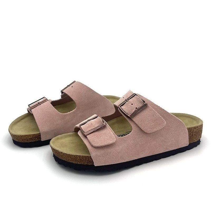 Modne zamszowe skórzane klapki – Cork Wedge Sandal recenzja i cena