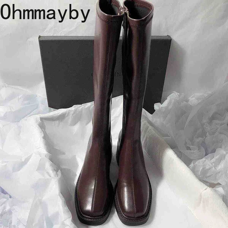 Vintage gruby obcas damskie bu – High Knee Heel Boots recenzja i cena