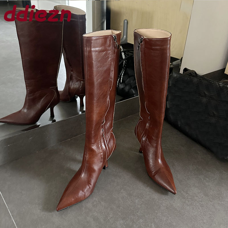 Damskie kozaki do kolan z ostr – High Knee Heel Boots recenzja i cena