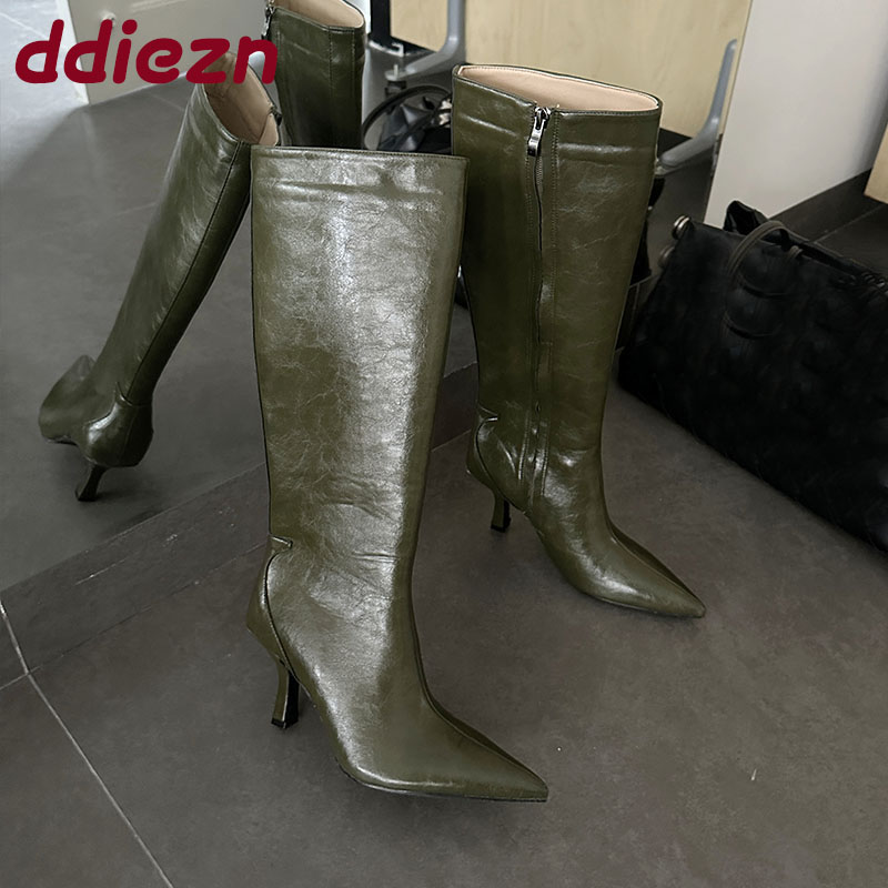 Damskie kozaki do kolan z ostr – High Knee Heel Boots recenzja i cena