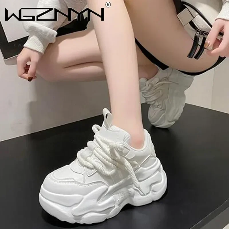 NOWE Damskie Skórzane Buty Cas – Wedge Heeled Sneaker recenzja i cena