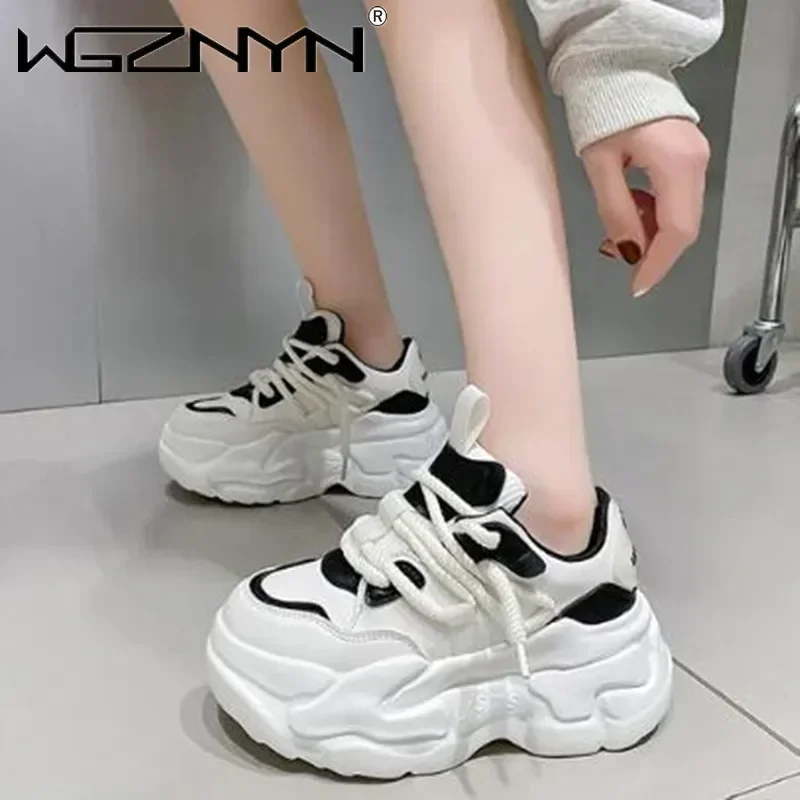 NOWE Damskie Skórzane Buty Cas – Wedge Heeled Sneaker recenzja i cena