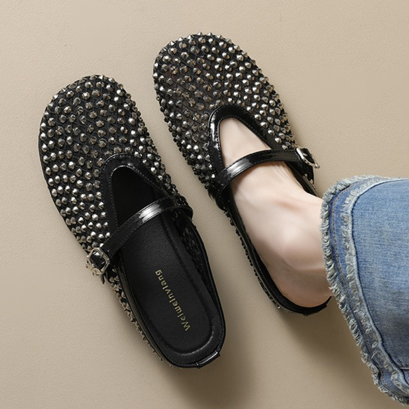 Klapki damskie z siateczki i d – Rhinestone Sandal Women recenzja i cena