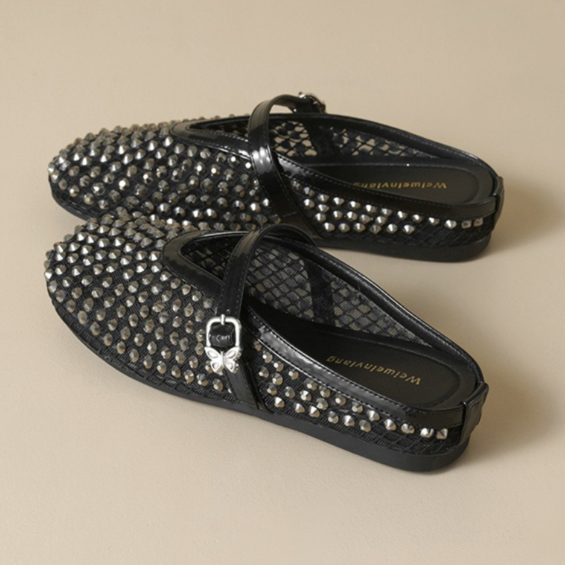 Klapki damskie z siateczki i d – Rhinestone Sandal Women recenzja i cena
