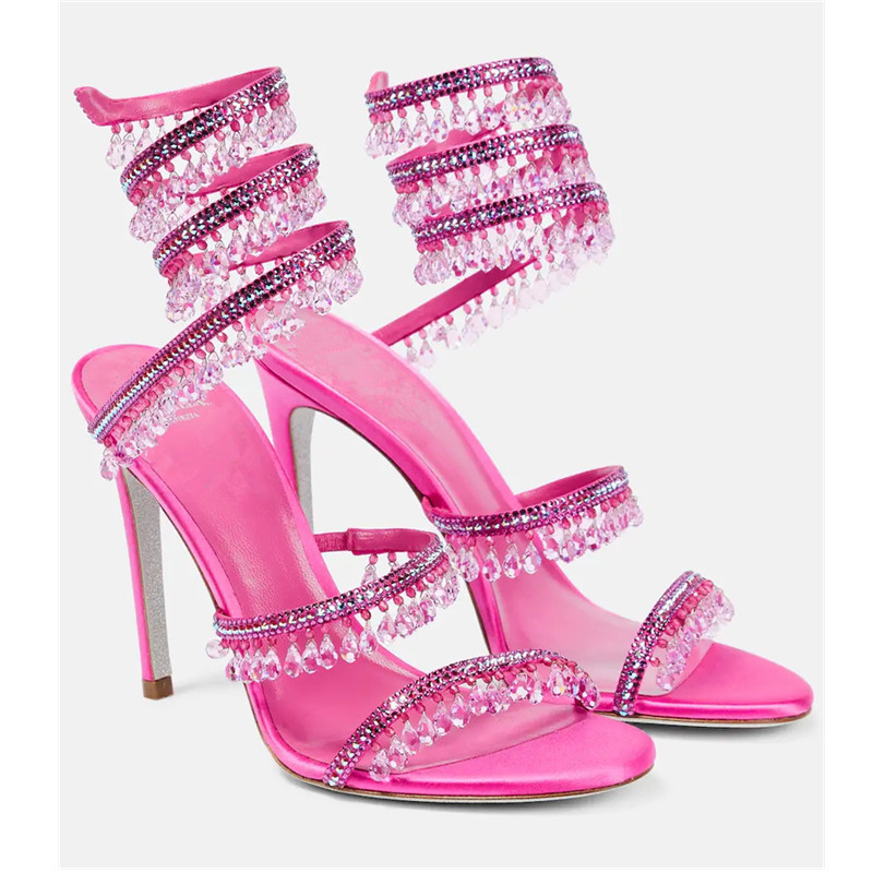 Damskie sandały na wysokim obc – Rhinestone Sandal Women recenzja i cena