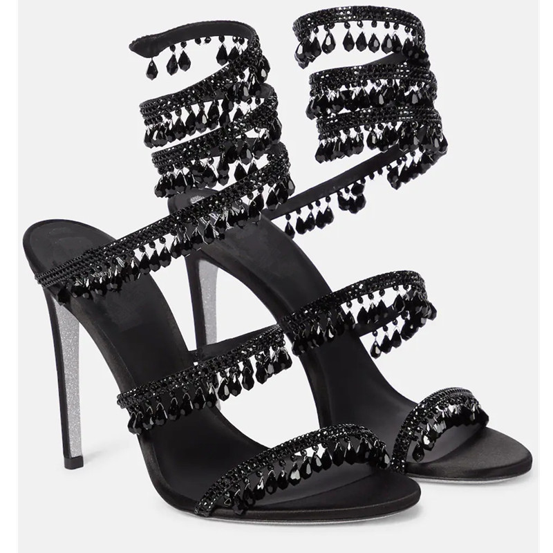 Damskie sandały na wysokim obc – Rhinestone Sandal Women recenzja i cena
