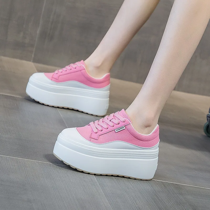 8cm nowe płótno prawdziwej skó – Wedge Heeled Sneaker recenzja i cena