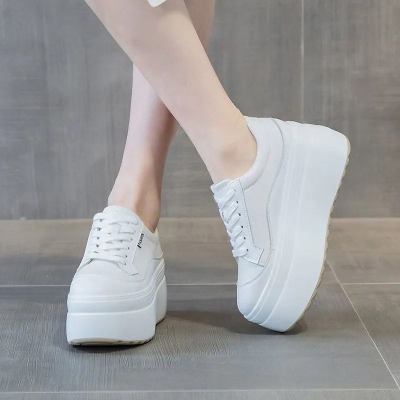 8cm nowe płótno prawdziwej skó – Wedge Heeled Sneaker recenzja i cena