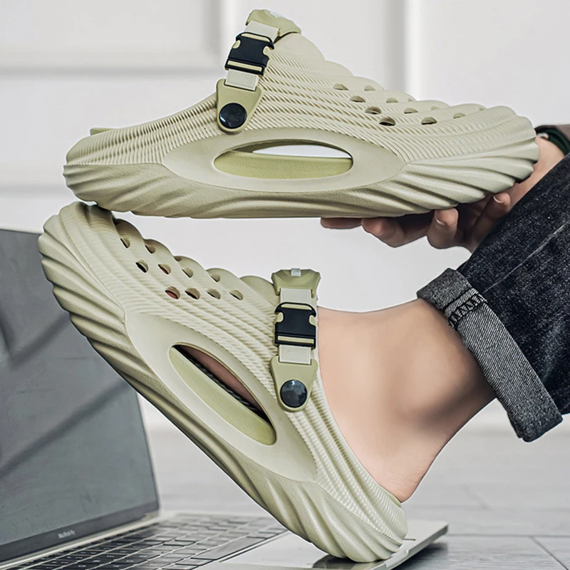 Męskie letnie klapki EVA na ze – Cork Wedge Sandal recenzja i cena