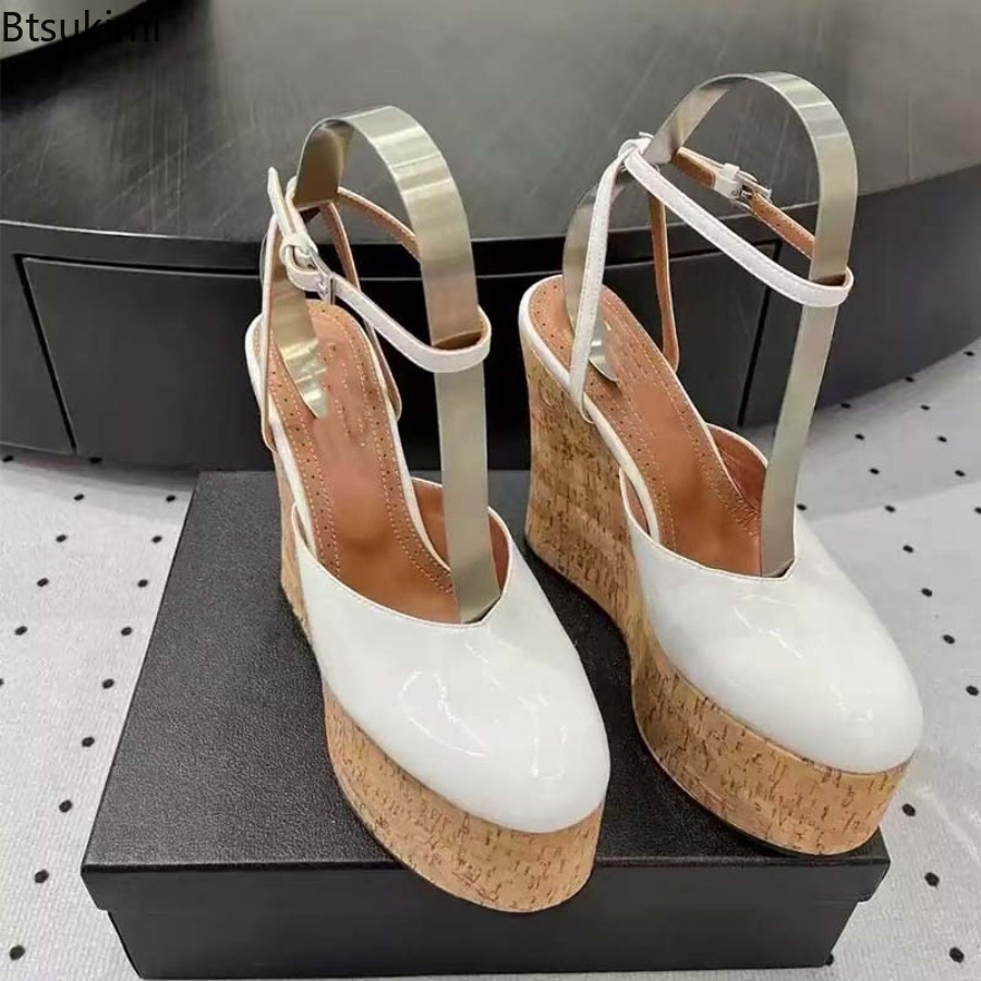 Damskie lakierowane sandały na – Cork Wedge Sandal recenzja i cena