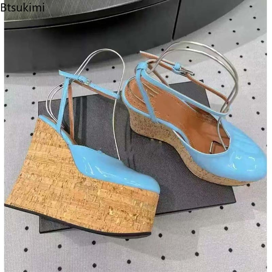 Damskie lakierowane sandały na – Cork Wedge Sandal recenzja i cena
