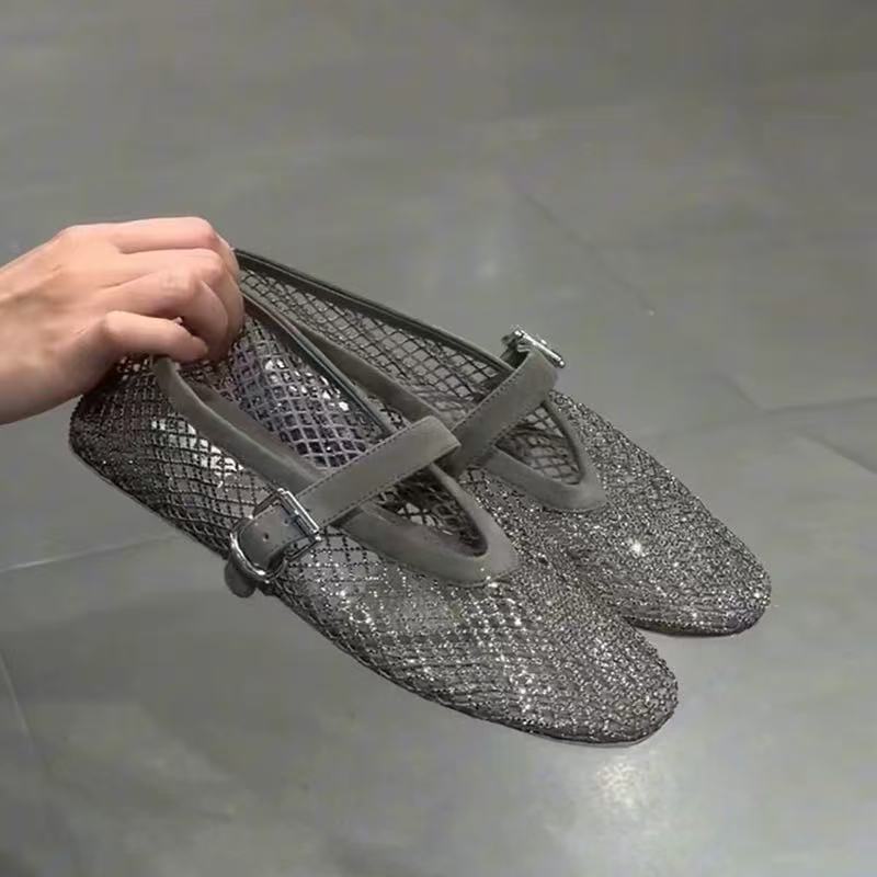 Ażurowe sandały Baotou z cyrko – Rhinestone Sandal Women recenzja i cena