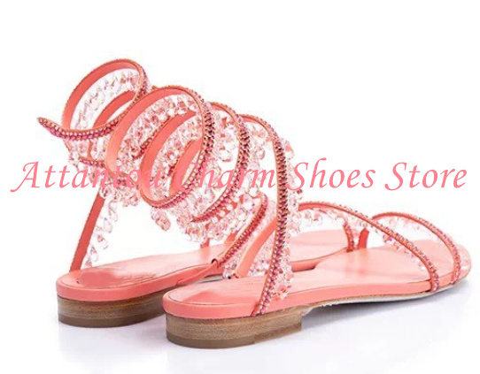 Sandały damskie płaskie z krys – Rhinestone Sandal Women recenzja i cena