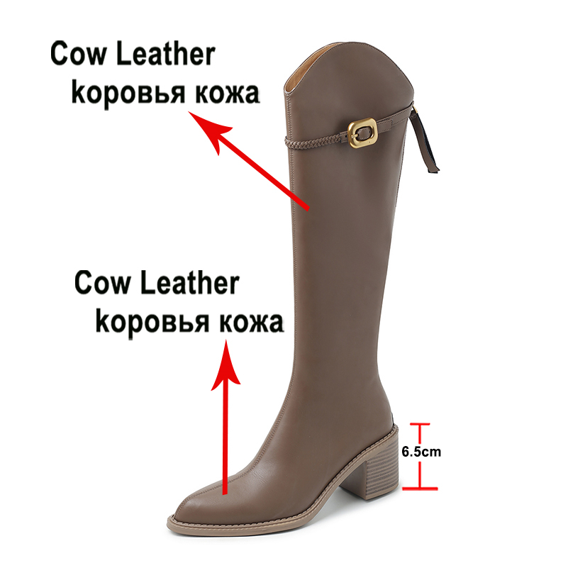 Meotina Damskie Kozaki do Kola – High Knee Heel Boots recenzja i cena