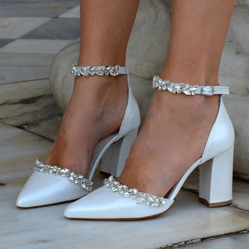 Szpilki z ostrym czubkiem, na  – Rhinestone Sandal Women recenzja i cena