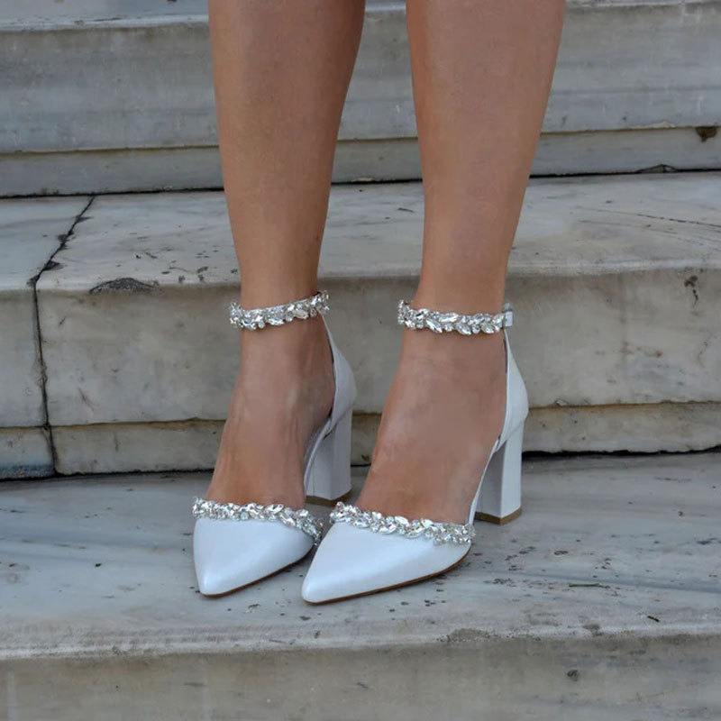 Szpilki z ostrym czubkiem, na  – Rhinestone Sandal Women recenzja i cena