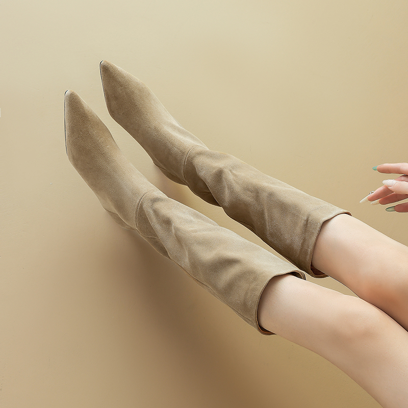 Botki damskie za kolano ze skó – Women Shoes Mk recenzja i cena