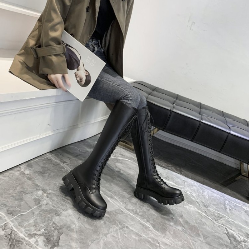 Damskie kozaki za kolano sznur – High Knee Heel Boots recenzja i cena