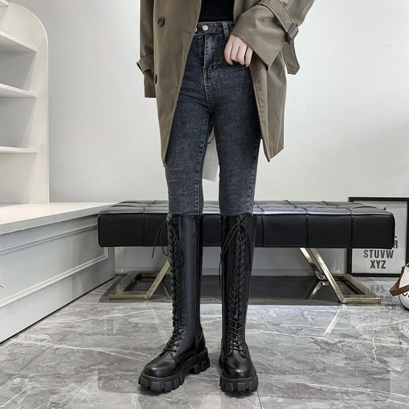 Damskie kozaki za kolano sznur – High Knee Heel Boots recenzja i cena